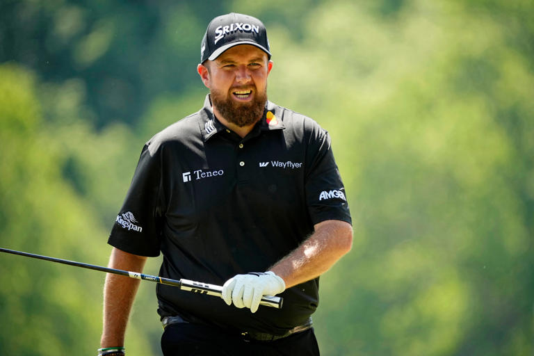 May 19, 2024; Louisville, Kentucky, USA; Shane Lowry reacts after a shot on the fourth hole during the final round of the PGA Championship golf tournament at Valhalla Golf Club. Mandatory Credit: Adam Cairns-USA TODAY Sports