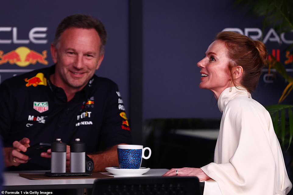 Geri Horner and husband Christian appear together at F1 grand prix amid alleged 