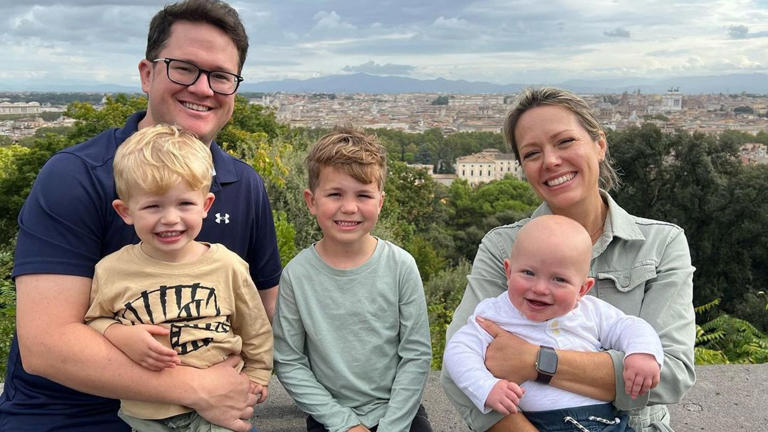 Dylan Dreyer and her husband Brian Fichera and their sons