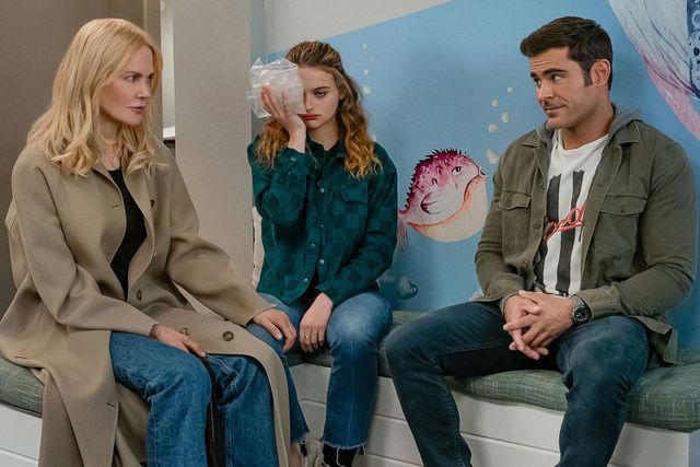 zac efron and nicole kidman crack up at joey king in bts footage from “a family affair”: 'that’s my girl'