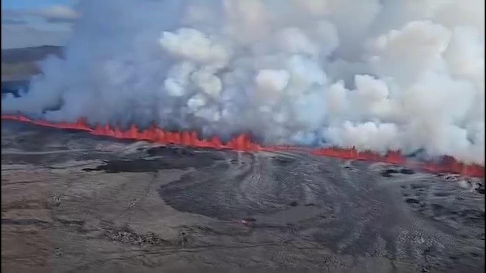 New volcanic eruption hits Iceland, with town evacuated as lava spews