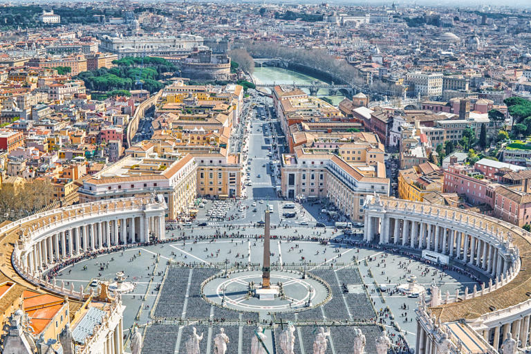 View Of Saint Peters Square In Rome, Italy