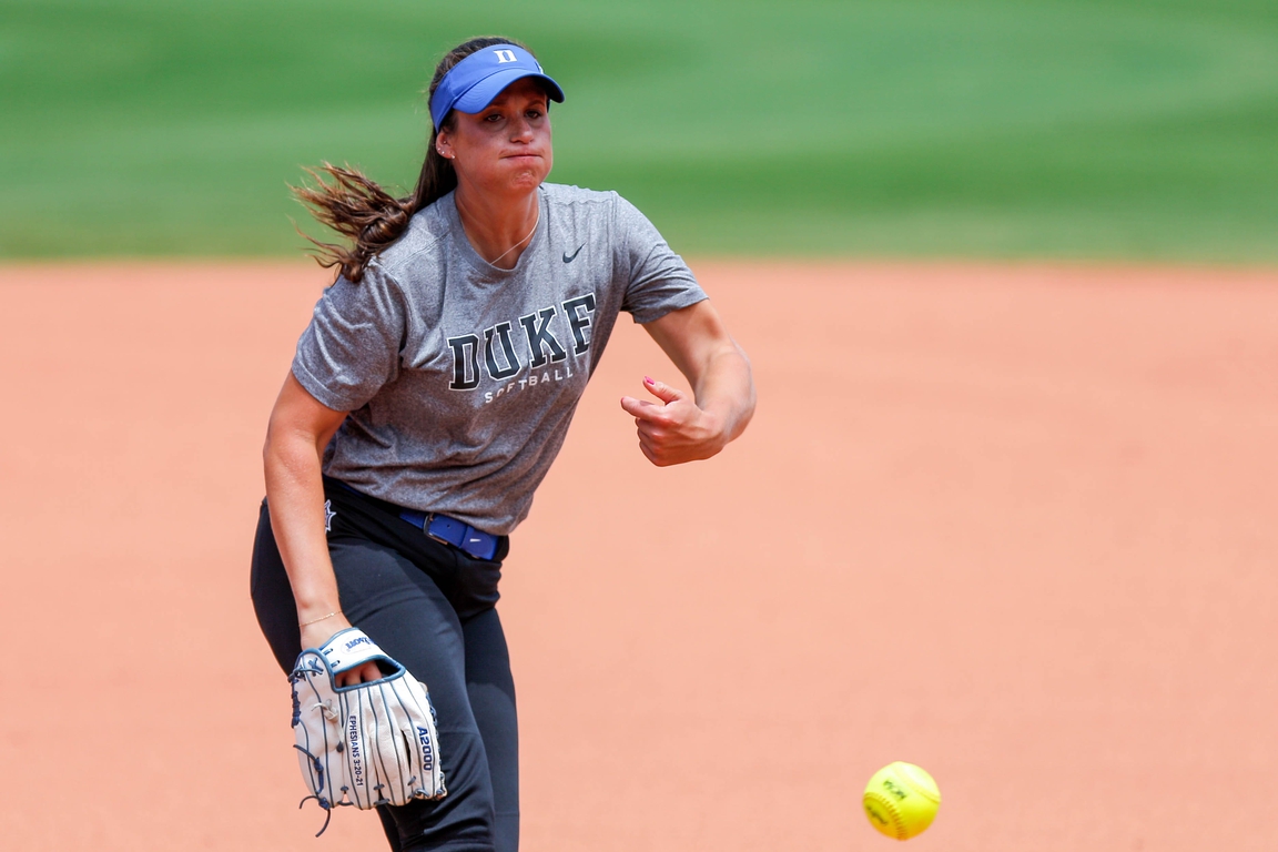 Duke softball hits the field for College World Series practice, media day