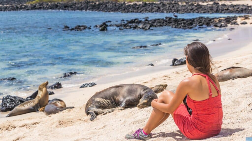 <p>Women can walk in the footsteps of Darwin on this insanely biodiverse archipelago, discovering an array of birds, blue-footed boobies, sea lions, and giant tortoises. Swimming with whale sharks is possible on a visit to the Galapagos.</p>