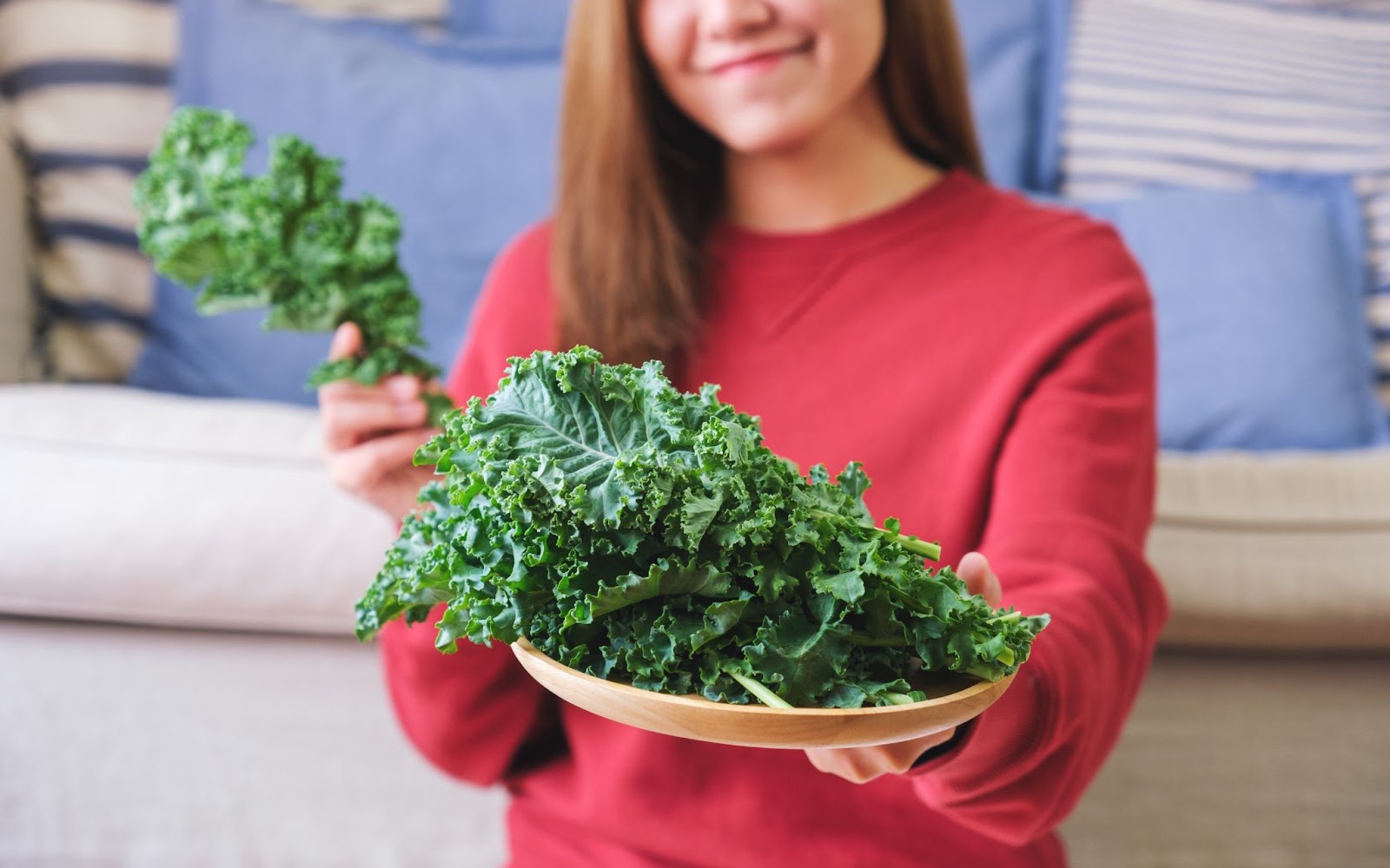 <p>Leafy green vegetables like spinach, kale, and collard greens are nutritional powerhouses that offer a multitude of benefits for your skin. Brimming with vitamins A, C, E, and K, as well as an abundance of minerals and antioxidants, these vibrant greens are essential for maintaining a youthful glow.</p> <p>These nutrients work together to protect your skin from damage caused by free radicals and environmental stressors, while also promoting collagen production, a key protein for maintaining skin elasticity and firmness. Incorporating leafy greens into your diet can lead to healthier, more radiant skin. Enjoy them in salads, blend them into smoothies, add them to stir-fries, or simply sauté them with olive oil and garlic for a delicious and nutritious side dish.</p>