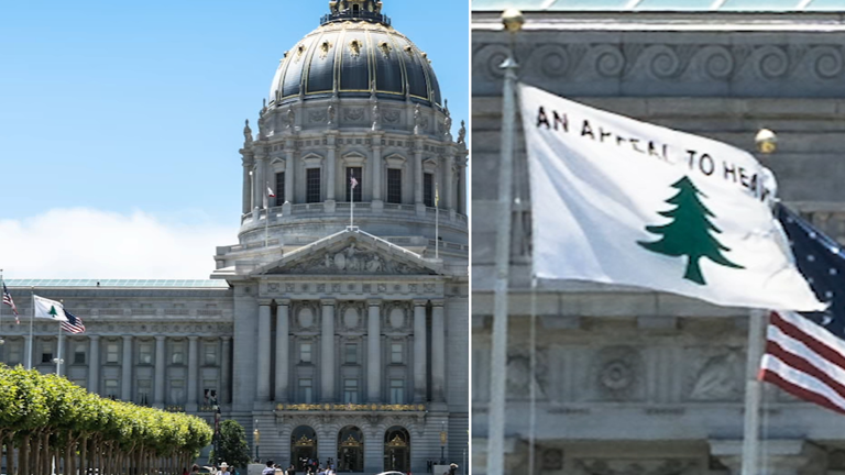 San Francisco takes down controversial 'Appeal to Heaven' flag from in front of city hall