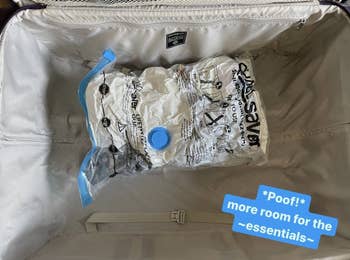 Same clothes now vacuum-sealed with text: