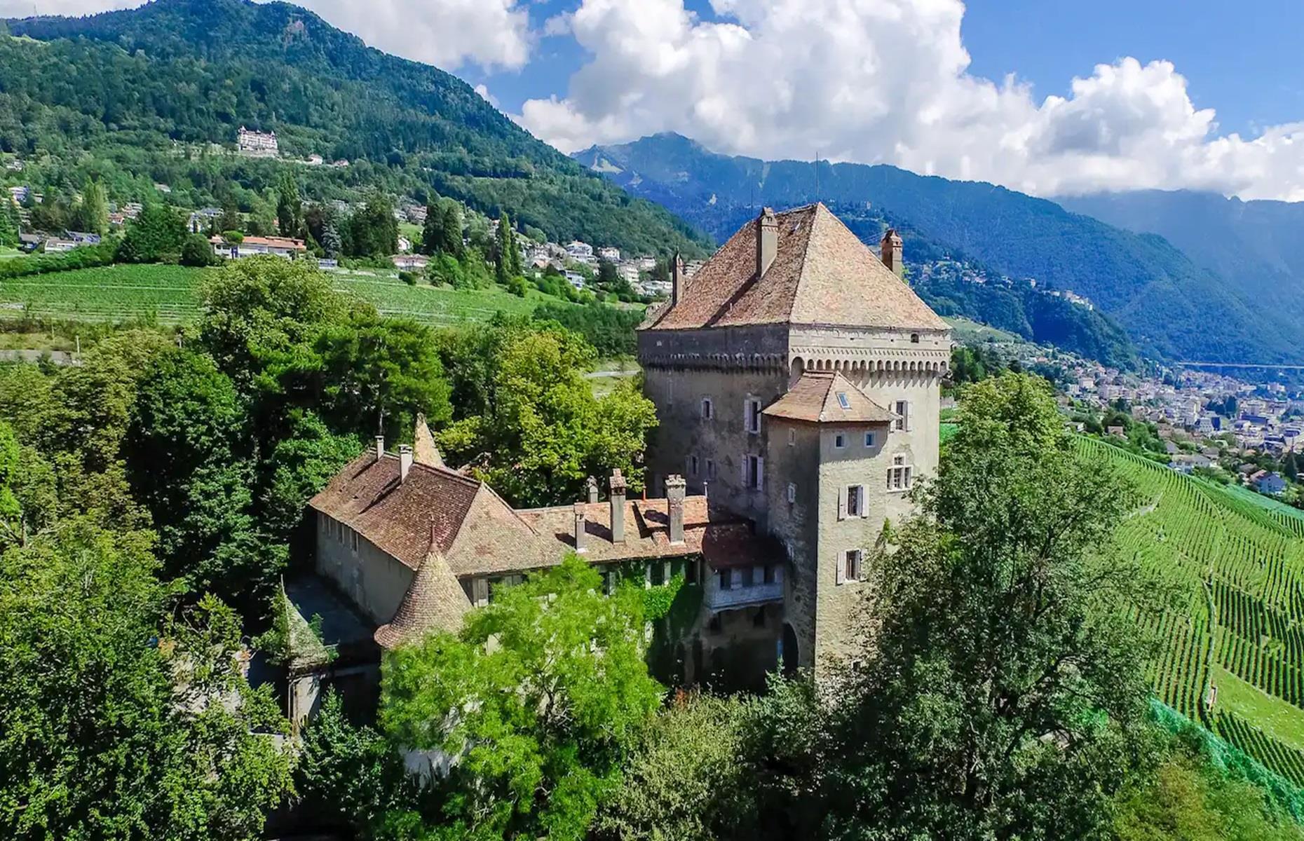 <p>Château du Châtelard is a real medieval castle that was built in 1441. Positioned in Montreux, in the heart of the Swiss Riviera, the ancient residence stands proud on a hill, with mesmerising views across the peaks and troughs of the region.</p>