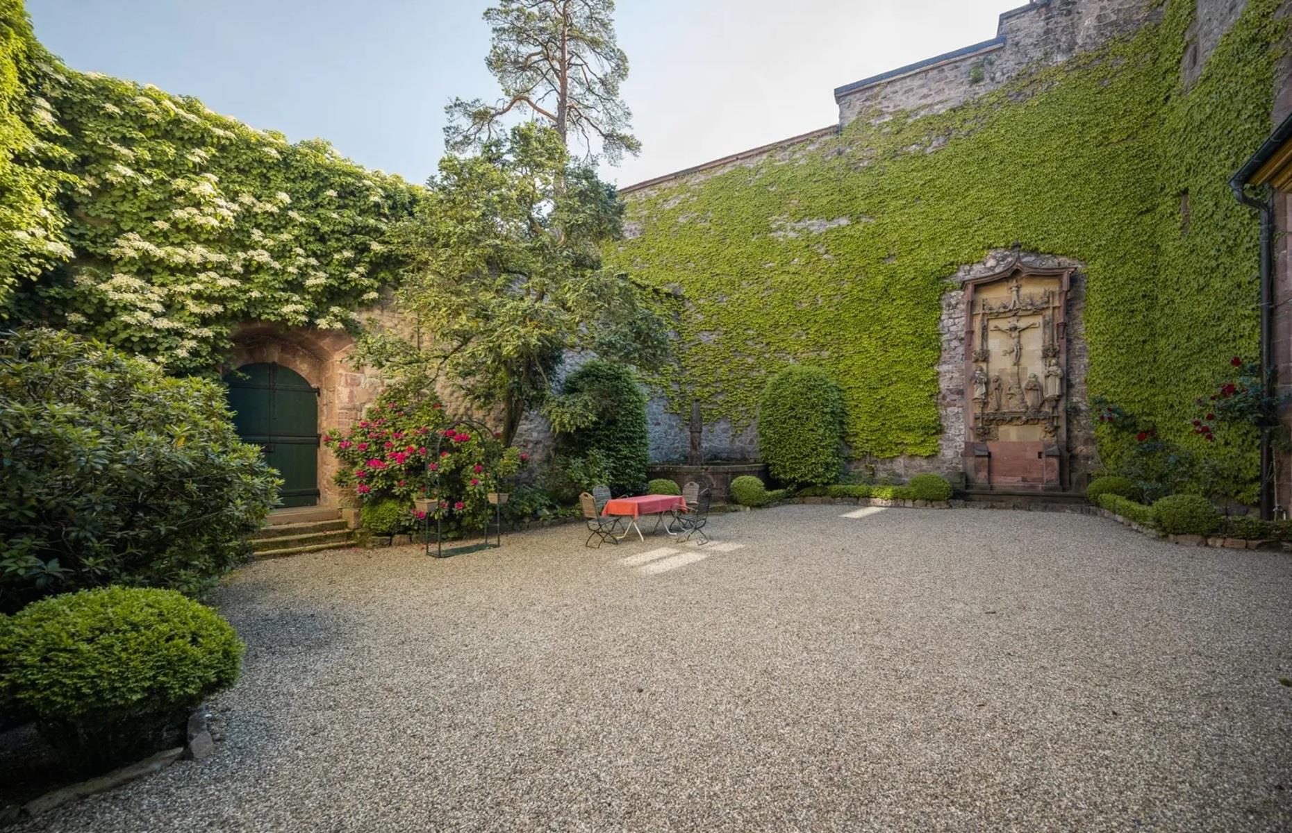 <p>Vineyards surround the castle and there's also a botanical-inspired garden and numerous stunning courtyards where we wouldn't mind whiling away the hours.</p>  <p><a href="https://www.sothebysrealty.com/eng/sales/detail/180-l-2813395-v9c74q/eberstein-castle-the-landmark-of-the-murg-valley-gernsbach-bw-76593">For sale</a> with Baden-Württemberg Sotheby's International Realty in May 2024, for an undisclosed sum, we're sure this grand stately home could be described as priceless!</p>