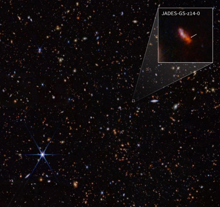 Webb-telescoop legt melkwegstelsel vast van 290 miljoen jaar na oerknal