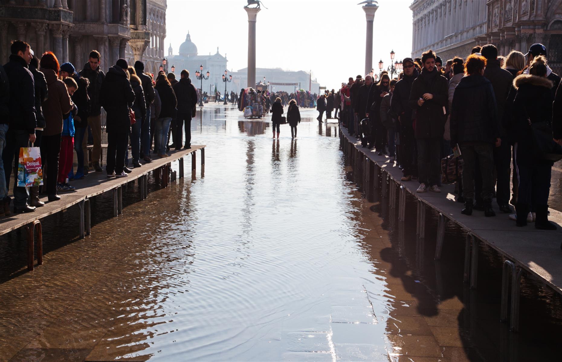 <p>With Mediterranean Sea levels projected to rise five to six feet (1.5 to 1.8m) by 2100, not only are the city’s fragile monuments under threat, but its very existence is too. Construction on a system of flood gates, called MOSE, started in 2003 between the lagoon and the Adriatic Sea with the aim of gentling the effects of the acqua alta. Despite myriad issues and controversies, the gates were first activated in October 2020, preventing flooding of lower parts of the city, in particular Piazza San Marco.</p>