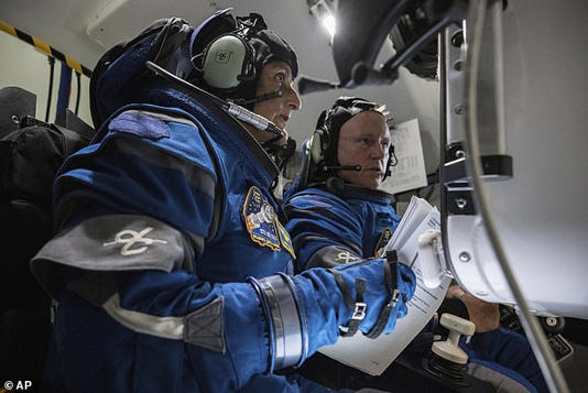 Two veteran astronauts, Suni Williams (left) and Butch Wilmore (right) will take off for the ISS on Monday night aboard Boeing's Starliner