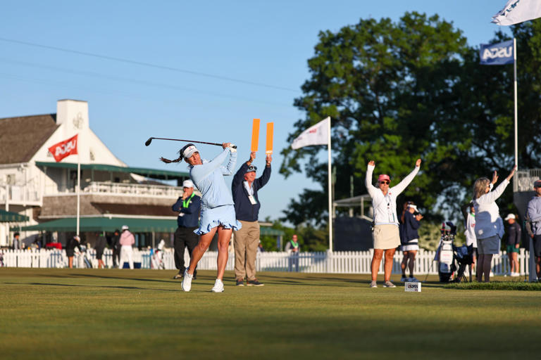 LPGA player tackles diaper duty while waiting on par-3 12th at U.S ...