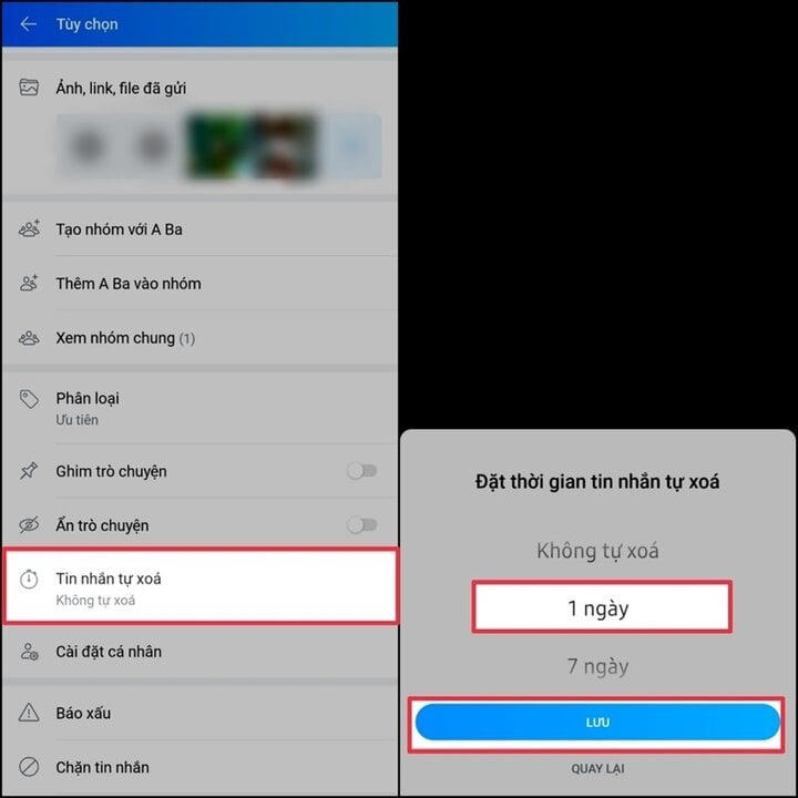 Cách nhắn tin tự xóa trên Zalo cực dễ - 2