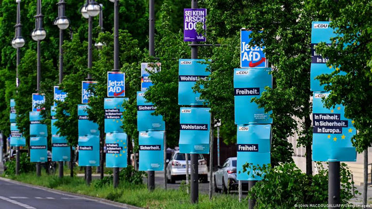 Ahead of the EU election, Germany's streets are lined with election campaign posters