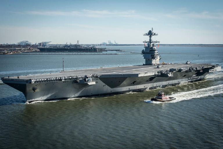 <p>Owned by the United States Navy, the Gerald R For Class is one of the biggest aircraft carriers in the world. Delivered in May 2017, it is expected the second ship of this class to be operational by 2025. Its flight deck is 78 meters wide and has state-of-the-art electromagnetic systems to help planes both take off and land. </p> <p>The carrier is operated by 4,539 personnel and has the capacity to carry more than 75 aircraft. On top of that, it is equipt with Rolling Airframe Missiles, Phalynx close-in-weapons systems, and RIM-162 Evolved Sea Sparrow missiles. </p>