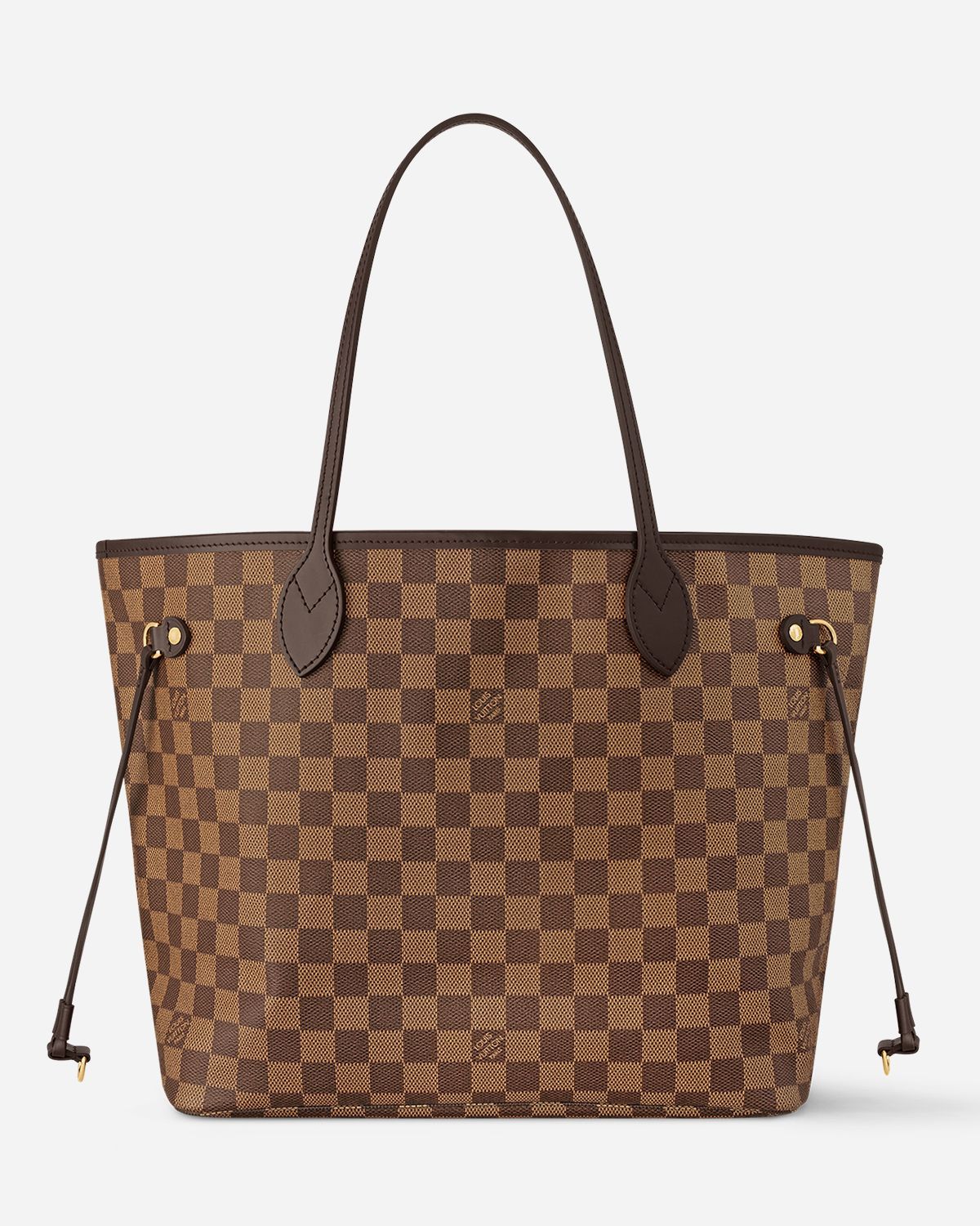 <p><strong>$2030.00</strong></p><p><a href="https://us.louisvuitton.com/eng-us/products/neverfull-mm-damier-ebene-nvprod5350102v/N40598">Shop Now</a></p><p>Few things feel quite as iconic as Louis Vuitton’s checkered print. And hands down, this classic designer tote will always be a chic option—no matter where you’re headed.</p><p><strong>Material:</strong> Damier Ebene</p><p><strong>Colors:</strong> Cherry, Rose Ballerine</p><p><strong>Dimensions:</strong> Height: 11 inches; width: 12.2 inches; depth: 5.5 inches</p>