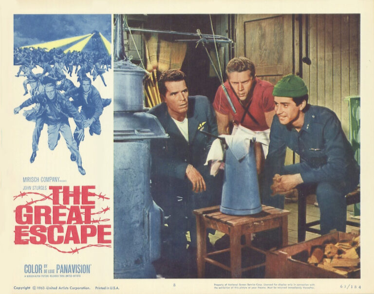 <p>Steve McQueen leads an all-star cast playing POWs who heroically escape from a Nazi prison camp in this classic, heavily fictionalized story of British POWs’ escape from Stalag Luft III during World War II.</p> <p>Among the concessions to commercialism: sprinkling three Americans into the action. Thanks goodness McQueen’s Captain Virgil Hilts was there, or else who could have pulled off that spectacular motorcycle sequence (above)? </p>