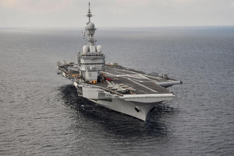 <p>Regarded as the flagship of the French Navy and the largest in Western Europe, the Charles de Gaulle is the only nuclear-powered carrier not owned by the United States Navy. It can fit 40 fixed-wing aircraft and helicopters such as Rafale M, Super Étendard, E-2C Hawkeye, SA365 Dauphin, EC725 Caracal, and AS532 Cougar.</p> <p>It has a full-load displacement of 42,000 tons and houses 1,350 crewmen and 600 airmen. Being nuclear-powered it can reach a speed of 27 knots.</p>