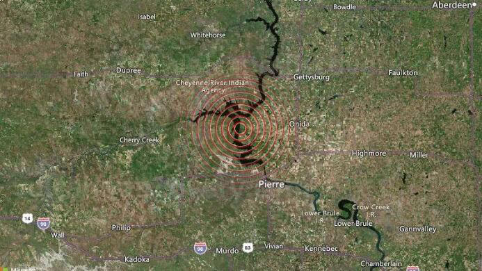 3.7 magnitude earthquake hits near Pierre