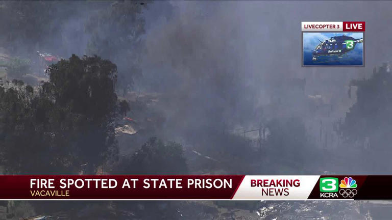 Crews battle fire at state prison in Vacaville, no evacuations have ...