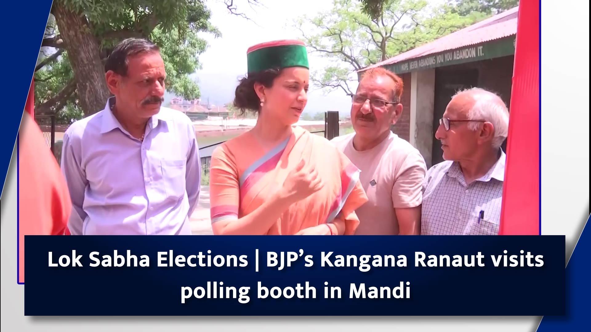 Lok Sabha Elections | BJP’s Kangana Ranaut Visits Polling Booth In Mandi