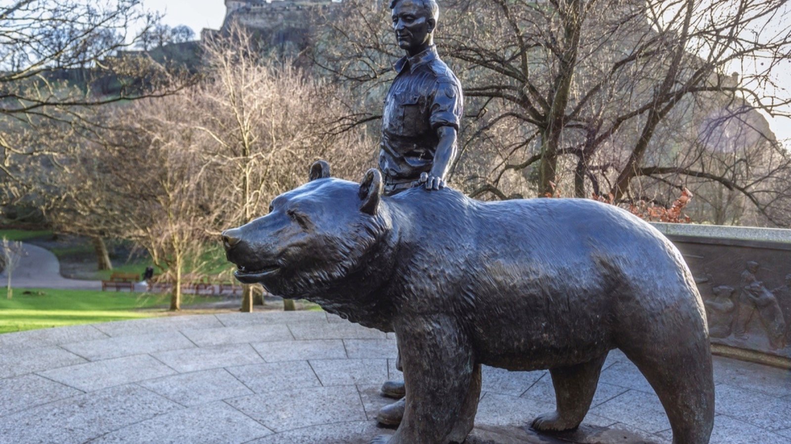 <p>Polish troops evacuated from the USSR to Iran in 1942. They traveled through Syria, and while there, they befriended a brown bear they called Wojtek and enlisted in their unit. In 1943, the unit ended up in Italy, along with Wojtek. He earned his keep by helping to carry ammunition and was very popular with the troops. When he was discharged, he went to Edinburgh Zoo and lived peacefully until 1963.</p>