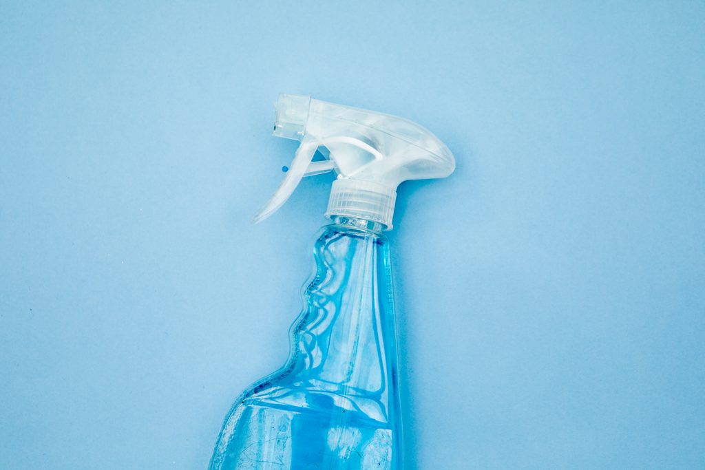 Cleaning with Windex