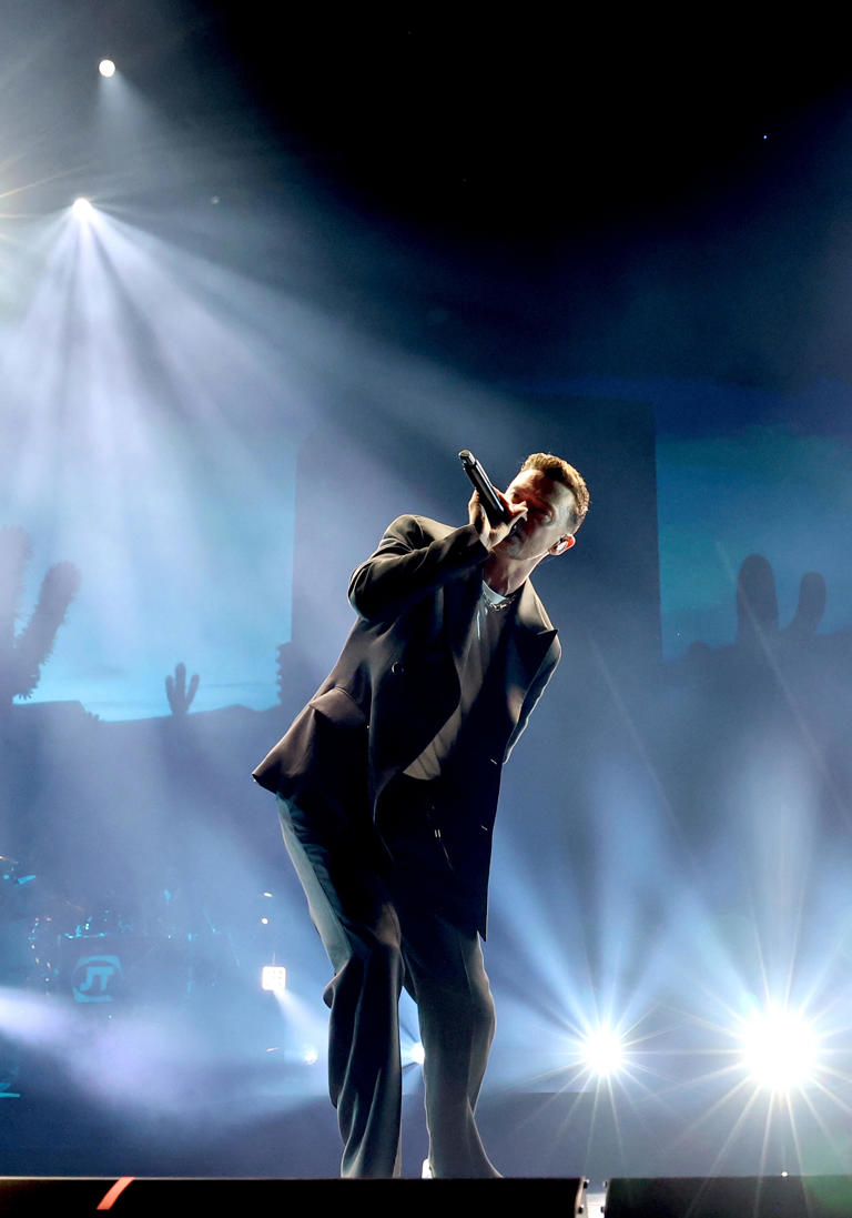 Justin Timberlake performs onstage during his "The Forget Tomorrow" world tour at Rogers Arena on April 29, 2024 in Vancouver, British Columbia. The pop star is returning to Austin on February 3rd at Moody Center. Kevin Mazur, provided by Live Nation