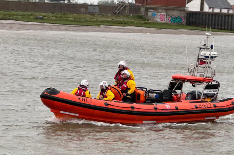 Dog rescued by coastguard after falling into River Thames near Tilbury