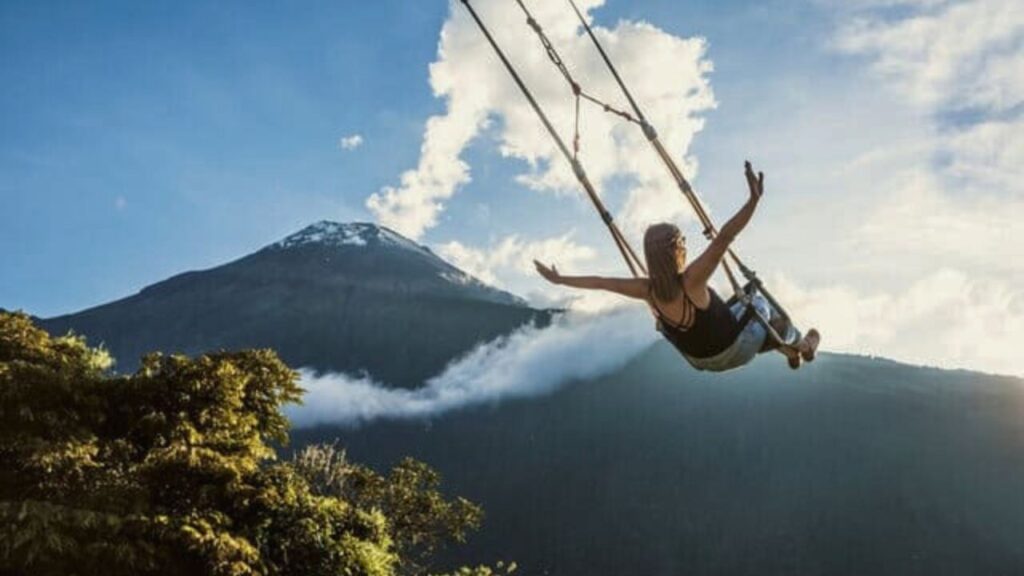 <p>Would you like to swing over a cliff and see an amazing landscape from an altitude of 8,530 feet (2,600 meters)? Visit the Swing at the End of the World to get some truly Instagram-worthy content and the thrills. </p><ul> <li><a href="https://sparknomad.com/swing-at-the-end-of-the-world/">Feeling Adventurous? Try Swinging Over the Edge of the World in Ecuador</a></li> </ul>