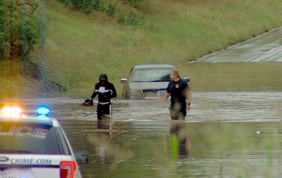 Fast-moving Water Catches WF Motorist Off-guard