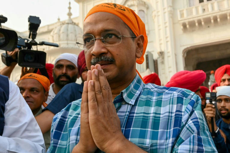 Chief minister of the capital Delhi and Aam Aadmi Party (AAP) leader Arvind Kejriwal