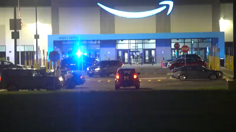 Crews respond to fire at local Amazon warehouse