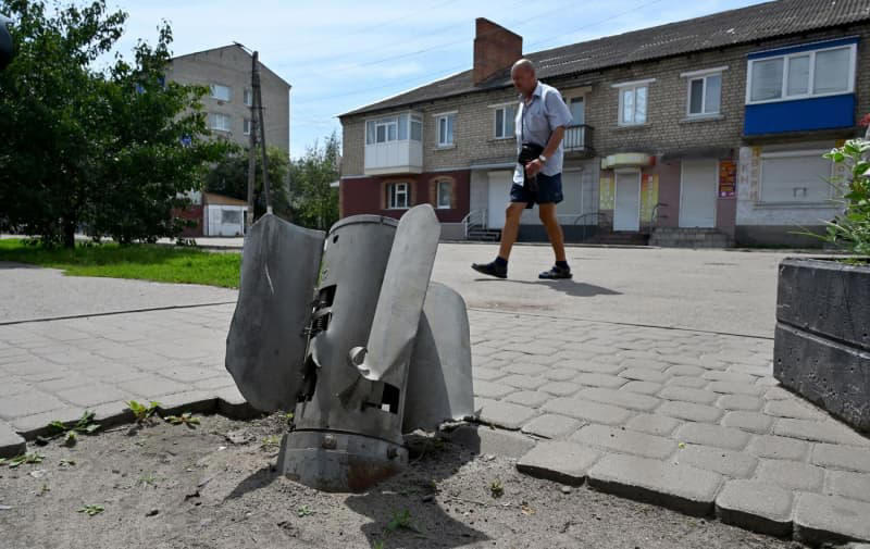 ukrainian military shows vovchansk after russian shellings