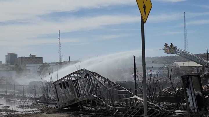 Crews Back At Recycling Plant Monitoring Hot Spots