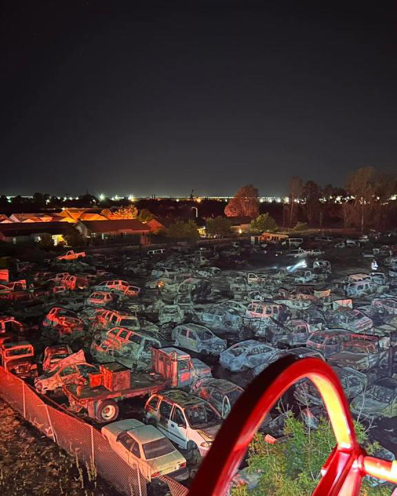 Hundreds of vehicles involved in Goshen wrecking yard fire