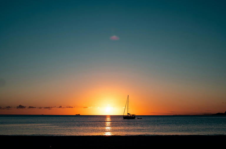 These are the top eight reasons for travelers to visit the Virgin Islands in spring. Pictured: sunset in the Virgin Islands