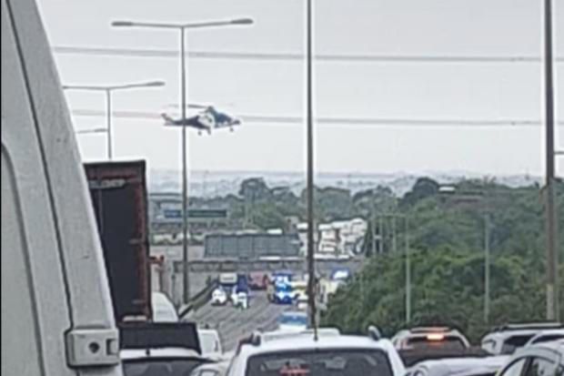 Man fighting for life and one dead after van crashes into lorry on A2