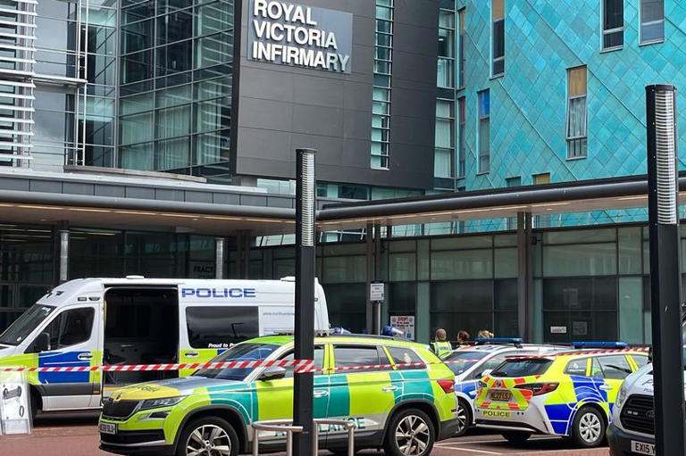 All we know so far as man climbs onto roof at Newcastle RVI and refuses ...