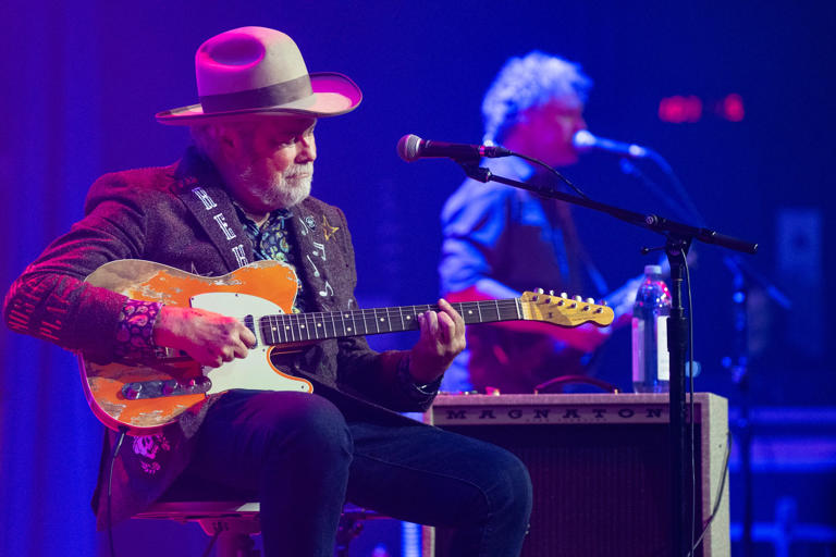 Robert Earl Keen performs at Ryman Auditorium on June 2, 2024, in Nashville, Tennessee.