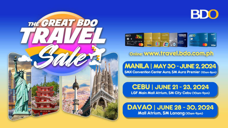 After Manila, exciting travel deals also await BDO Debit and Credit cardholders in Cebu and Davao. CONTRIBUTED PHOTO