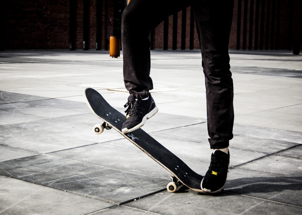 <p>Skateboarders are sure to be familiar with the word "ollie," which is a maneuver where the skater kicks the tail of the board down while jumping. In 1977, 14-year-old Alan Gelfand performed this trick, <a href="https://www.wbur.org/onlyagame/2015/05/30/ollie-skateboarding-history-gelfand-duerr">calling it an "ollie pop."</a> In 1979, he debuted an even more impressive trick, which he called the "ollie air," and shortly after, Gelfand and his new maneuver were featured in Skateboarder Magazine, thus giving rise to the ollie.</p>