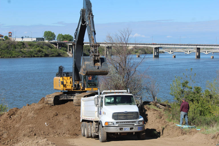 Work begins on Black Eagle Dam spillway project to stop build-up of ...