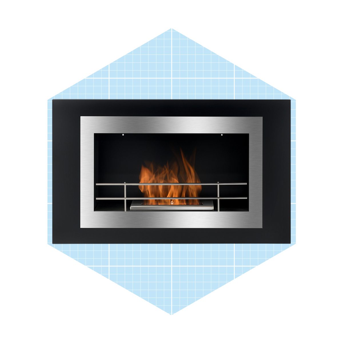 Modern Rectangular Alcohol Fireplace for Indoor and Outdoor Use