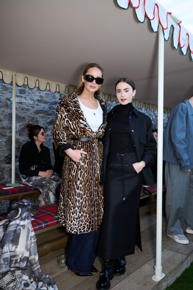 <p>Jennifer Lawrence and Lily Collins at the Dior Cruise 2025 Show</p>