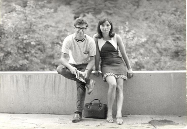 Gary and Mary Ann Mintier pose together in Korea in 1970. Courtesy of the Mintiers