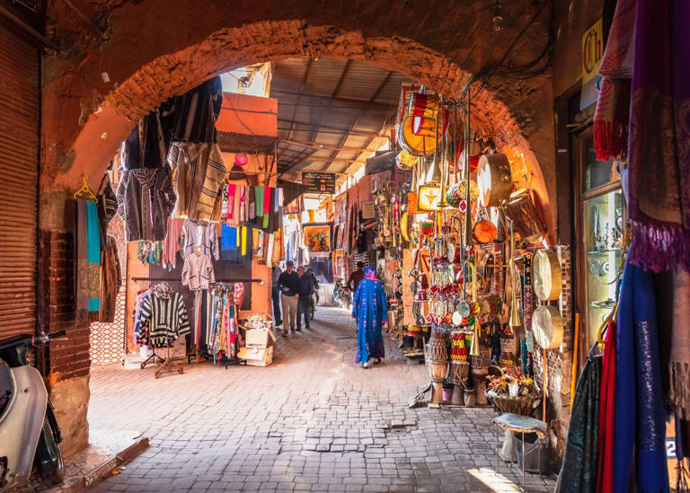 A souk (market) in the old town of Marrakech in Morocco, to where easyJet will be operating a twice-weekly service from Belfast International Airport from November 3