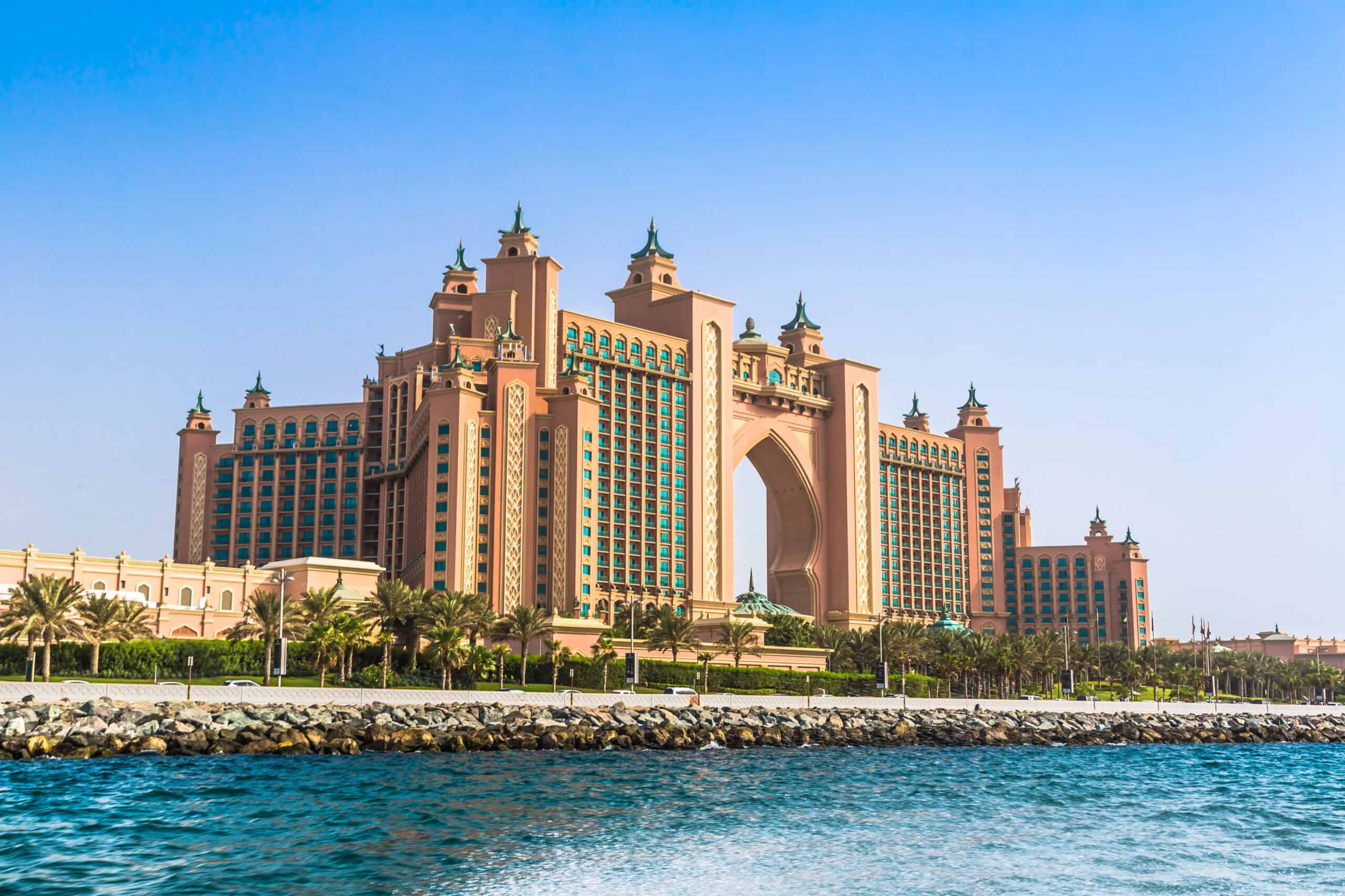<p>Situated on the iconic Palm Jumeirah in Dubai, Atlantis The Palm is a luxurious resort renowned for its opulence and marvelous underwater suites. Opened in 2008, the resort features over 1,500 rooms, including suites with floor-to-ceiling views of the Ambassador Lagoon, home to over 65,000 marine animals. </p> <p>Guests can indulge in a variety of amenities such as the Aquaventure Waterpark, The Lost Chambers Aquarium, and world-class dining options. Inspired by the myth of Atlantis, this resort offers an extravagant and immersive experience, making it one of the most unforgettable destinations in the world.</p>