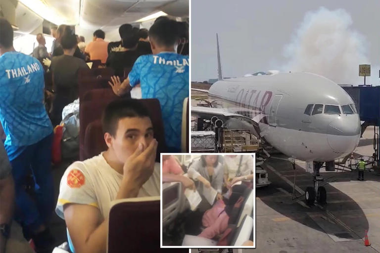 Horror as sweltering passengers strip off clothes while stuck on plane for hours in 100-degree heat